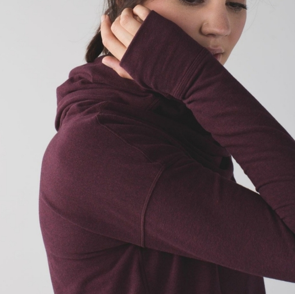 Lululemon Stress Less Hoodie- Heathered Bordeaux Drama - Picture 2 of 14